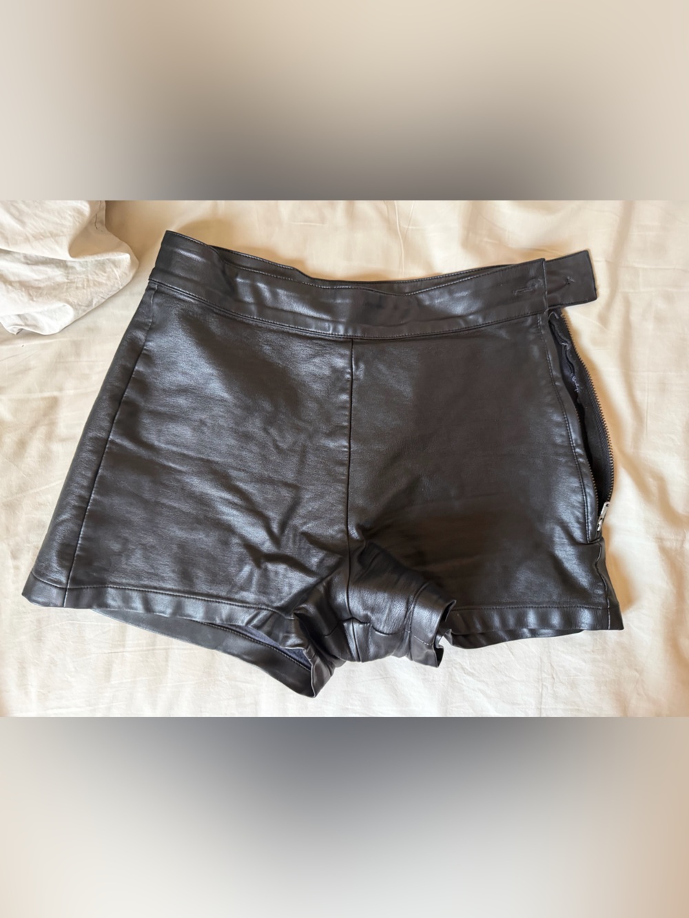 Black Leather Shorts